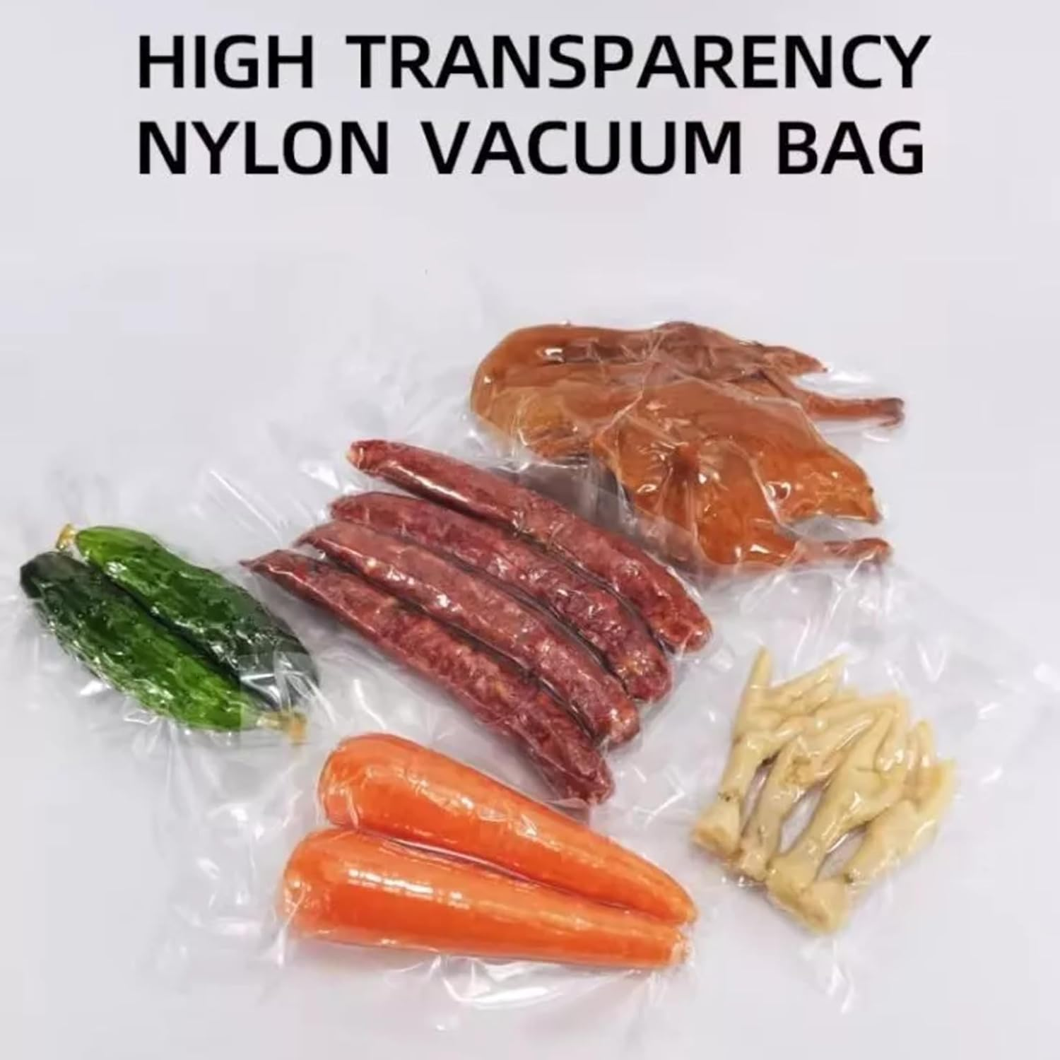 Salesbay 100X Vacuum Sealer Bags Pre-Cut Food Storage Saver Heat Seal Cryovac