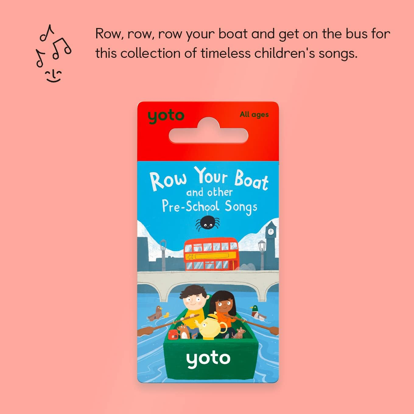 Yoto Row Your Boat & Other Pre-School Songs &ndash; Kids Musical Card for Use with Yoto Player & Mini All-In-1 Audio Player, Screen-Free Listening with Fun Singalong Music for Playtime Parties & Travel image number 2