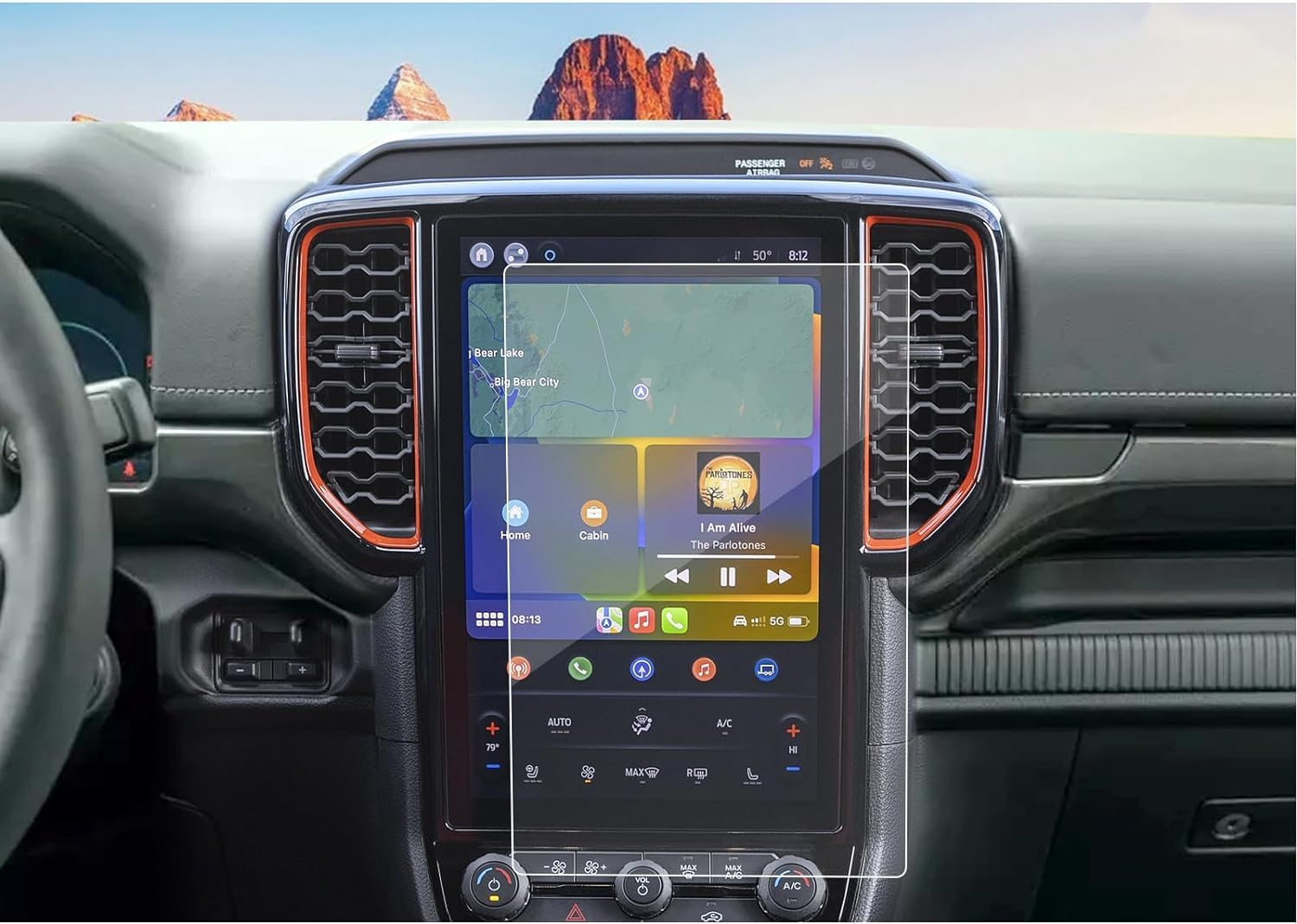 Screen Protector Compatible with 2024 Ford Ranger 12 Inch Touchscreen,9H Hardness Shock Resistant,Tempered Glass Screen Protector for 2024 Ranger Lariat Raptor image number 5