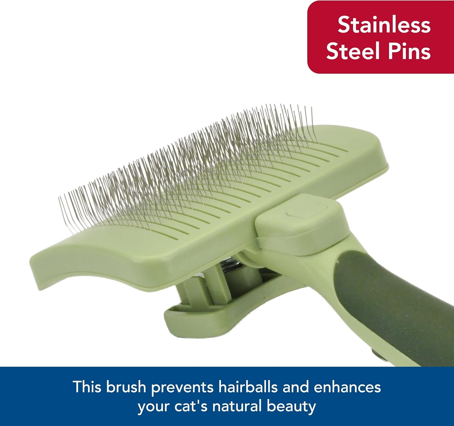 Coastal Pet Safari - Cat Self-Cleaning Slicker Brush - Cat Grooming Supplies image number 4