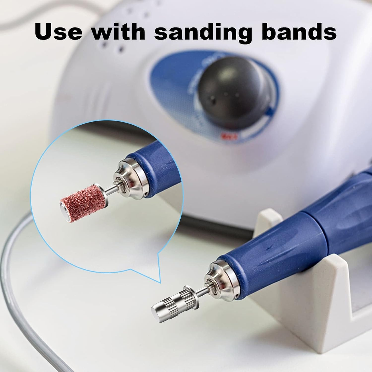 Difenni Nail Drill Bits,Sanding Bands for Nail Drill Shaft 3/32 Inch,Drill Bits for Nails,Mandrel Bit for Nails,Nail Drill Bits for Acrylic Nails Manicure Nails Manicure Pedicure Tool(Silver) image number 4