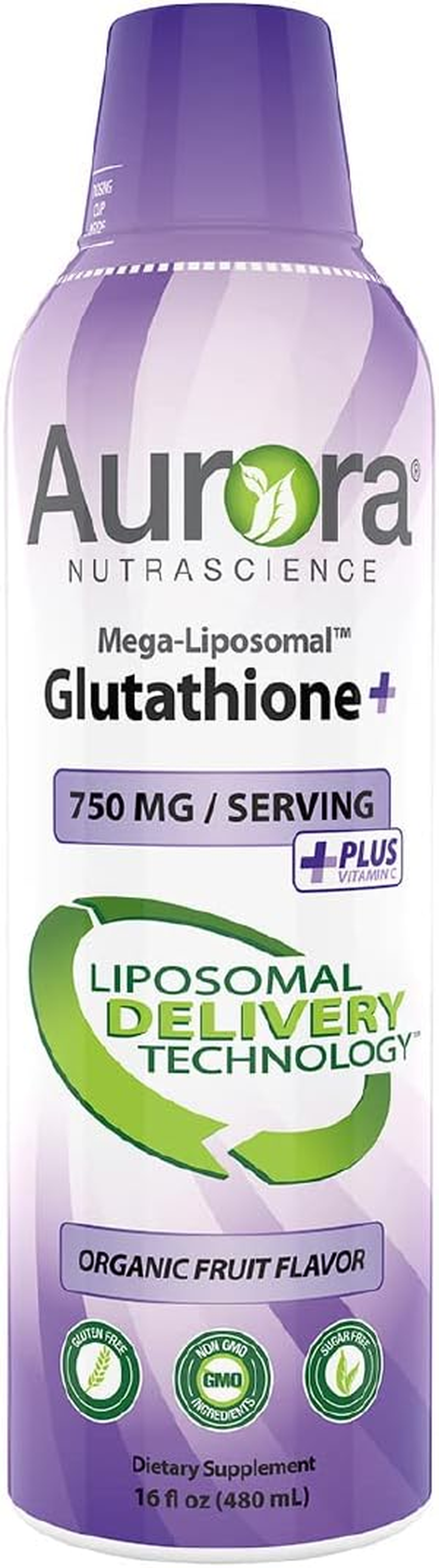 Vida Lifescience - Aurora Nutrascience Mega-Liposomal Glutathione + Vitamin C Organic Fruit Flavor - 16 Fl. Oz. image number 5