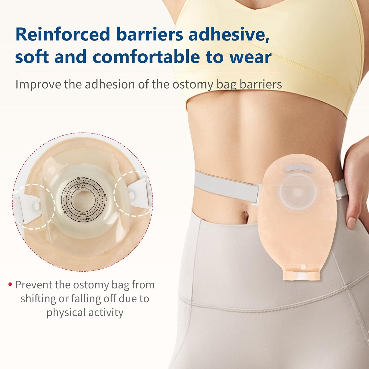 DERAYMI Ostomy Belt, Securely Holds Ostomy Pouch in Place, Washable Elastic Material, Adjustable and Comfortable for Colostomy Bags image number 1