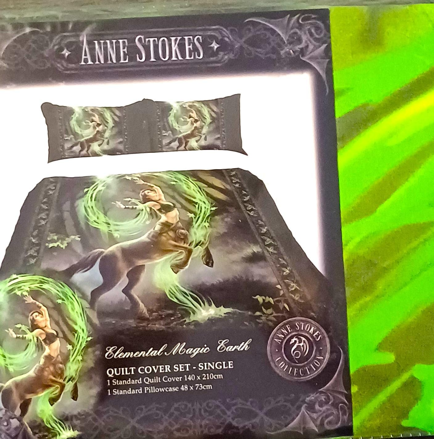 Anne Stokes Elemental Magic Earth Quilt Cover Set Queen Size (Single) image number 2