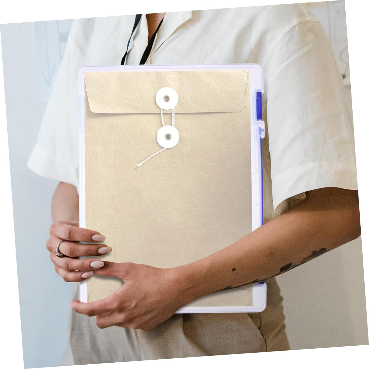 Operitacx Wear-Resistant File Case for Desk Accessories Multi-Function File Organizer for Office Storage Convenient Study Supplies for Home Office image number 6