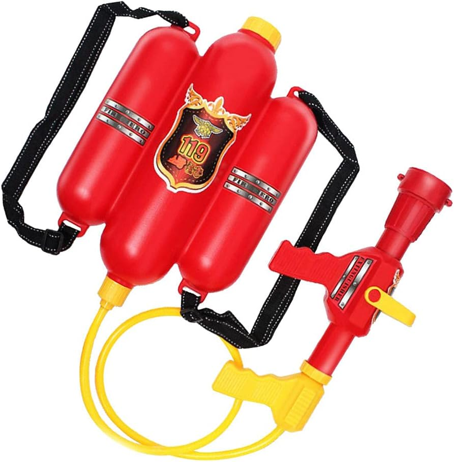 Fireman Backpack Water and Toy - Water Beach Toy and Outdoor Sports Pretend Play Fireman Toy image number 1