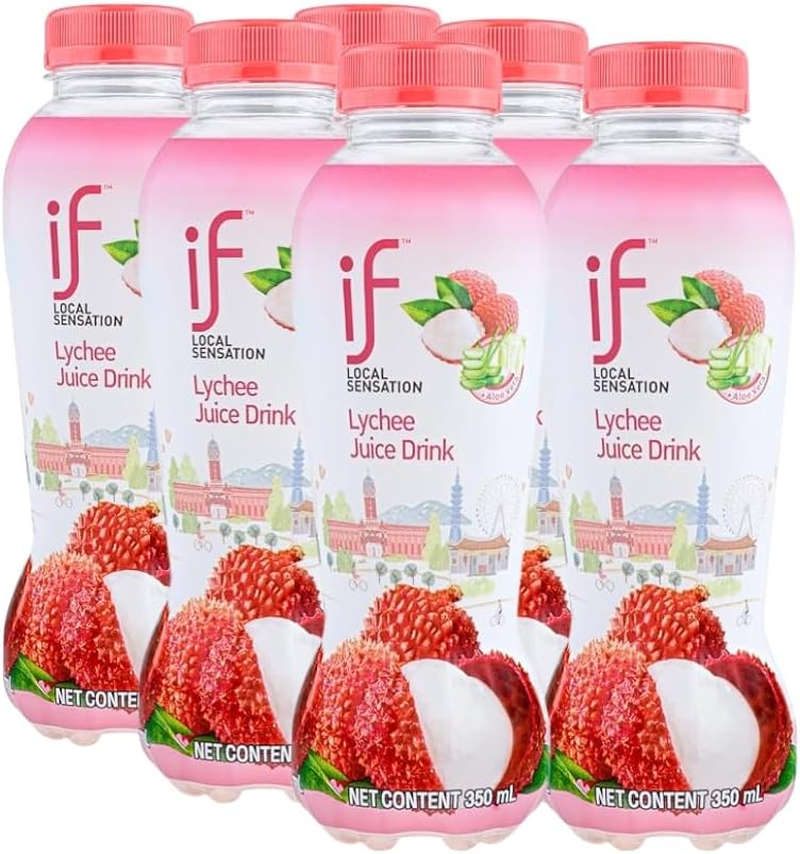 IF Lychee Juice with Aloe Vera | Refreshing Lychee Flavoured Drink | 6 Pack of 350Ml image number 1