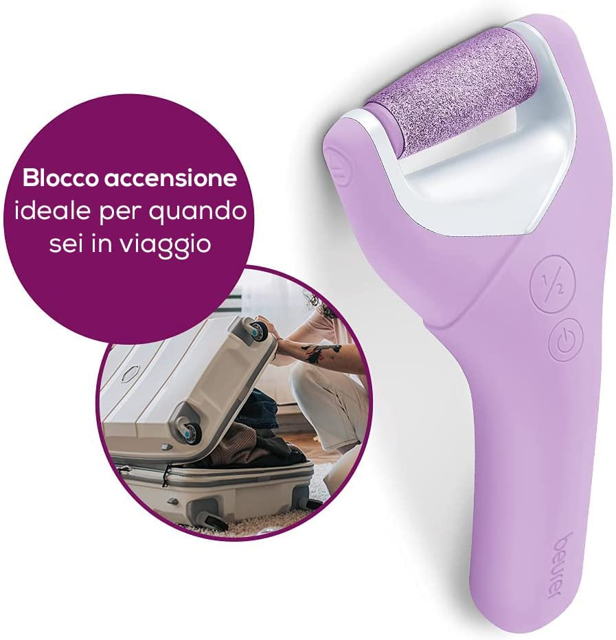 Beurer MP 59 Waterproof Callus Remover, Electric Callus File with 2 Speed Levels, Also Suitable for Strong Calluses, Battery Operated, for Wet and D image number 3