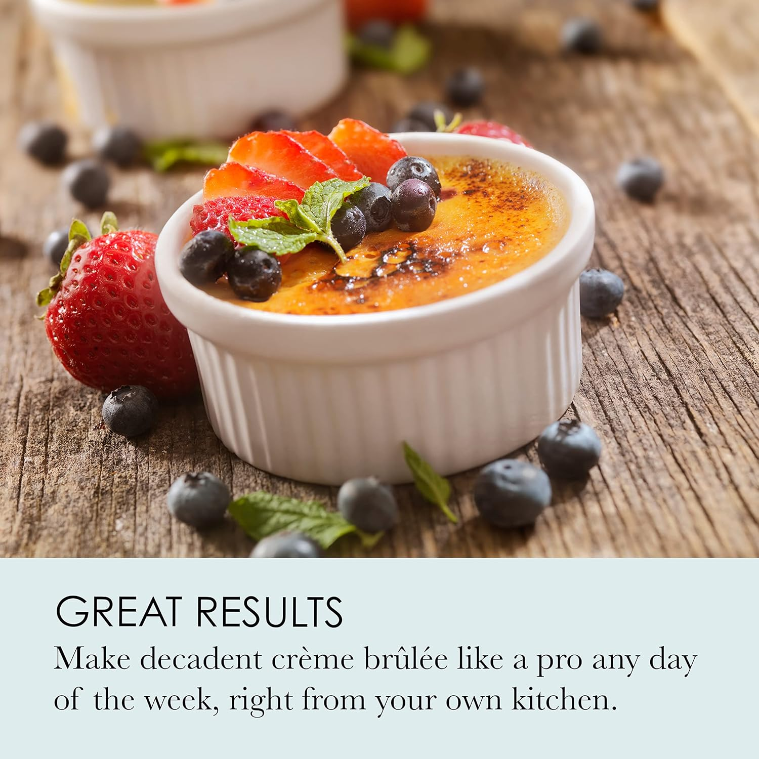 Chicago Metallic 77106 Professional 6-Piece Creme Brulee Set,Grey image number 4