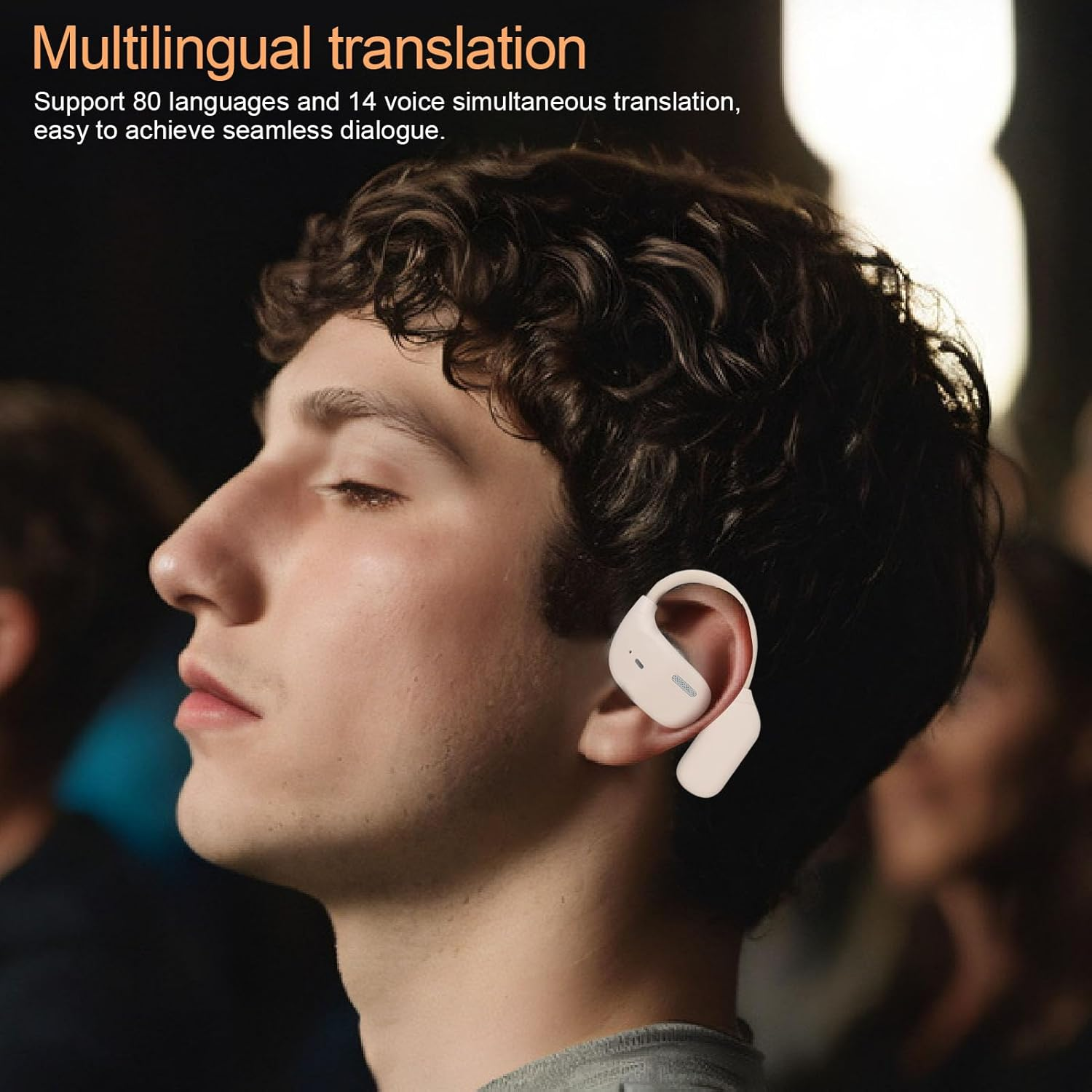 Jiawu Bishopric Headphones for the Multifunctional Translation Device for Overall Communication, Prolonged Battery Life, for Language Learning, 2 Headphones + Load Box image number 1