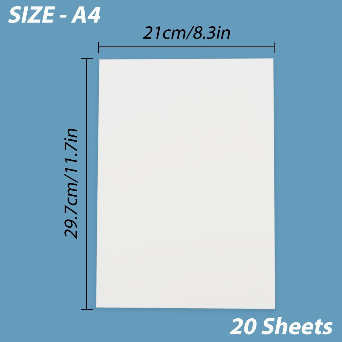 100% Cotton Watercolour Paper - 140LB/300GSM, Medium Grain | Acid-Free Heavyweight Thick White Cold Press Paper for Professional Artists, Students & Hobbyists, 20 Sheets, A4 Size (29.7 * 21Cm) image number 4