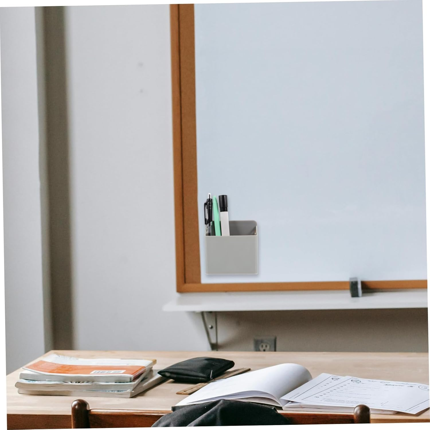 OFFSCH 2Pcs Magnetic Pen Holder for Desk Whiteboard Refrigerator Office Accessories image number 2