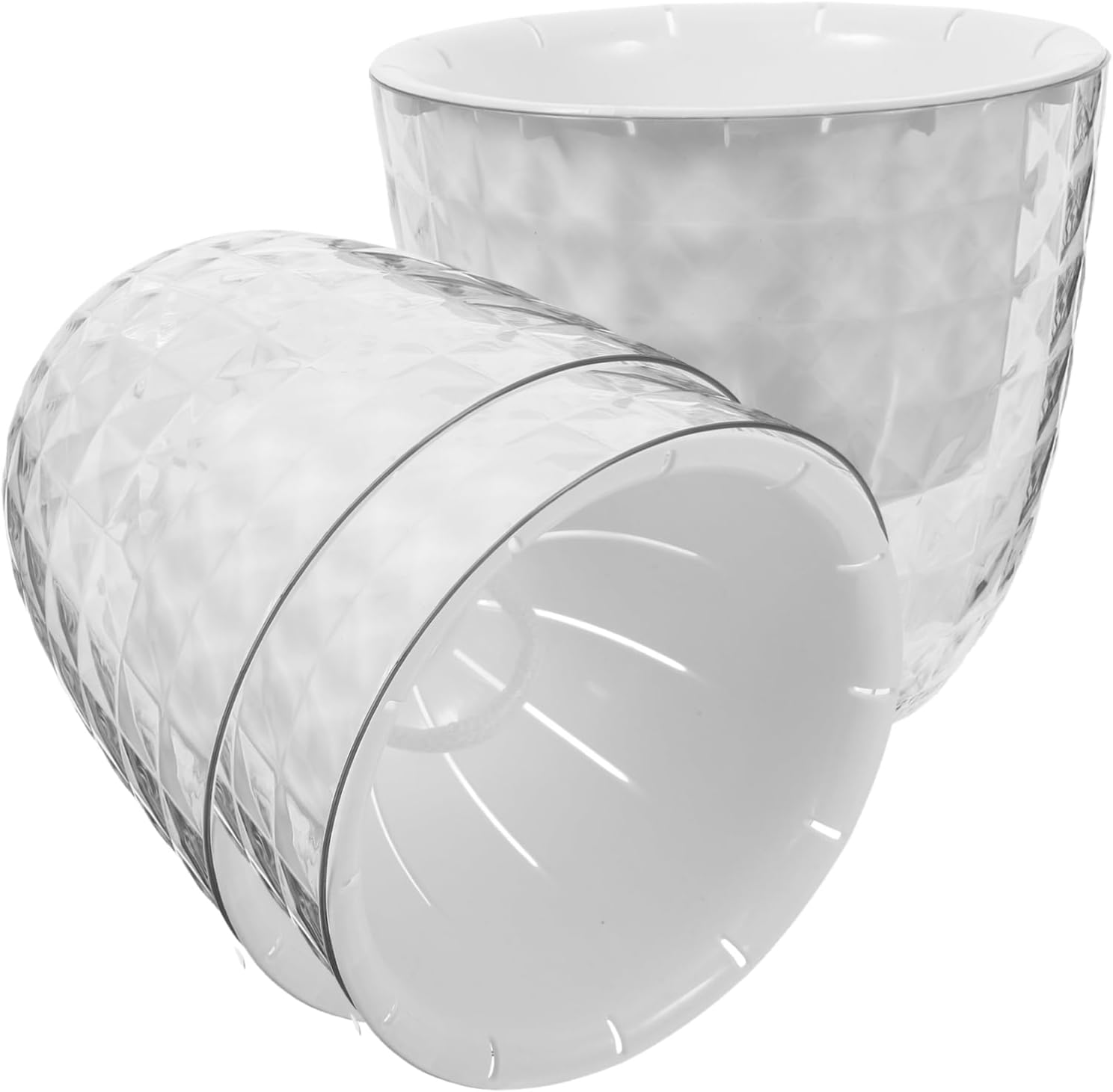 PAMINGONO 3Pcs Clear Self Watering Hydroponic for Indoor Plants Transparent Pots with Automatic Water Supply for Low-Maintenance Growth and Stylish Decor image number 4