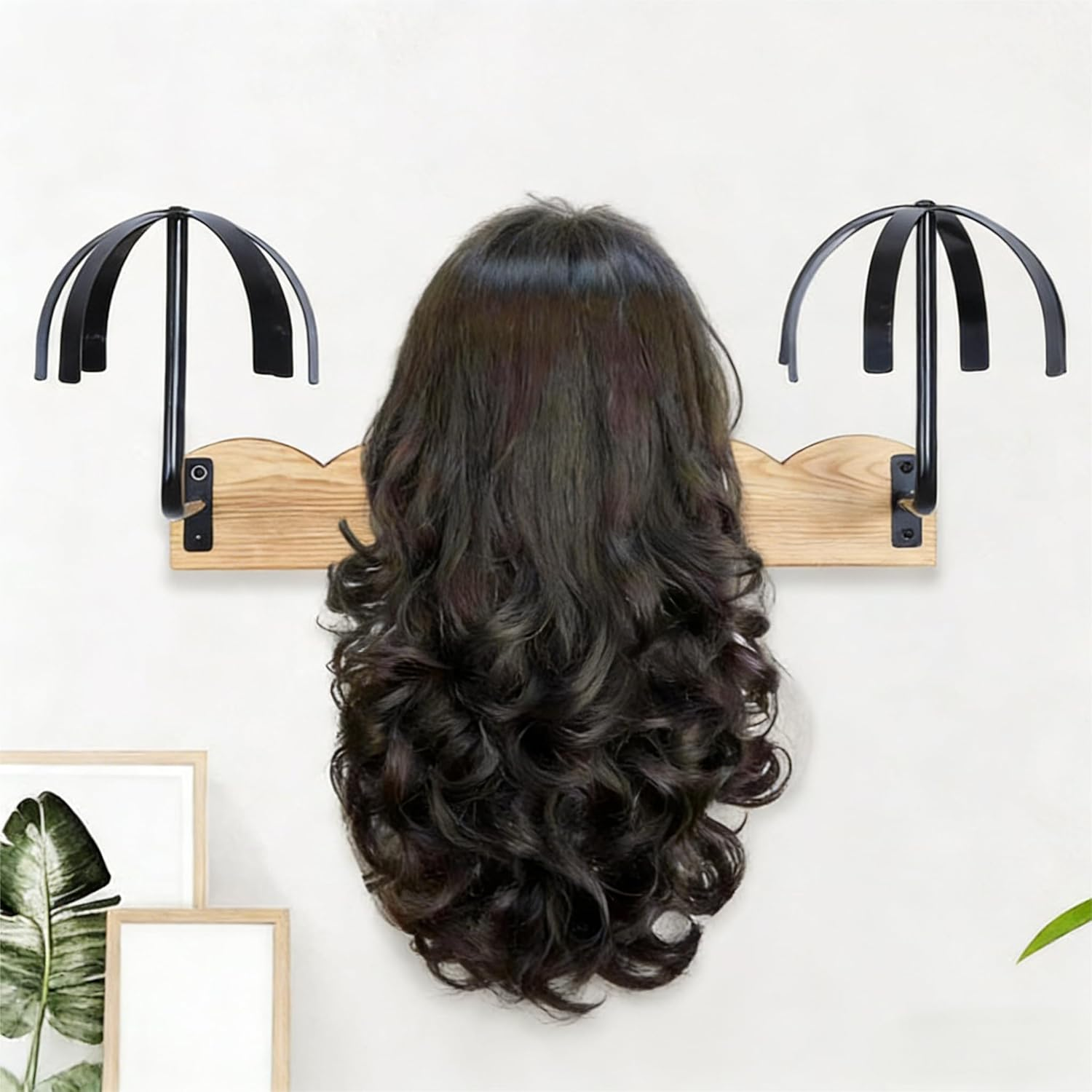 Holdonelight Wall Mounted Wig Stand Multi Wig Holder Storage Styling image number 2