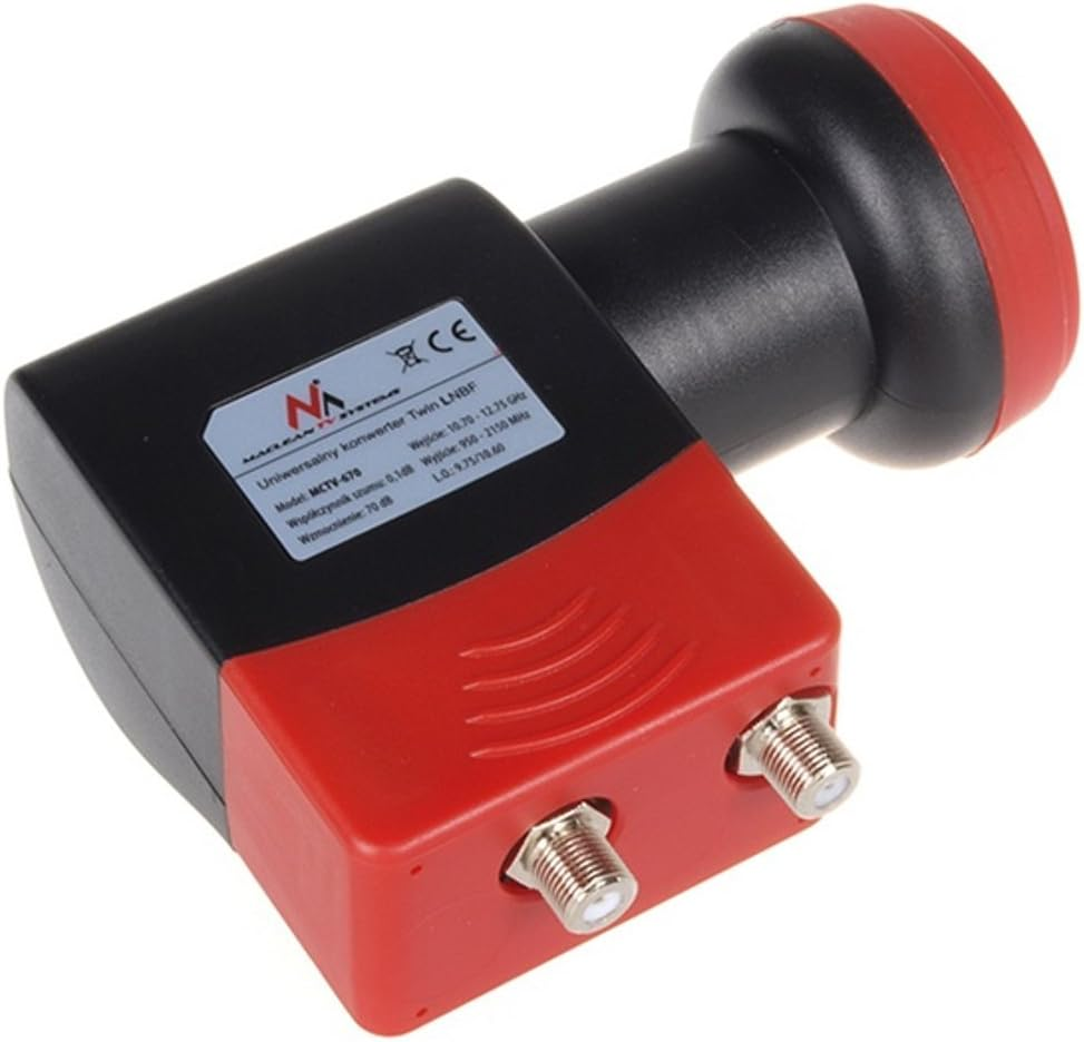 Maclean MCTV-670 TWIN LNBF for Analogue and Digital Satellite Receiver 0.1 Db SKY 3D Full HD Compatible Digital Switch Full HDTV image number 2