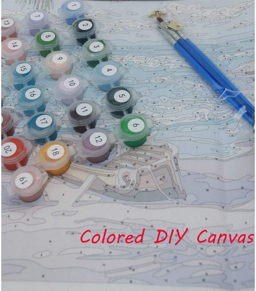 BERYART DIY Oil Painting Paint by Number Kits for Adults Kids Beginner, Great Gift and Home Decor - a Running Horse 16X20 Inches (Without Frame) image number 3