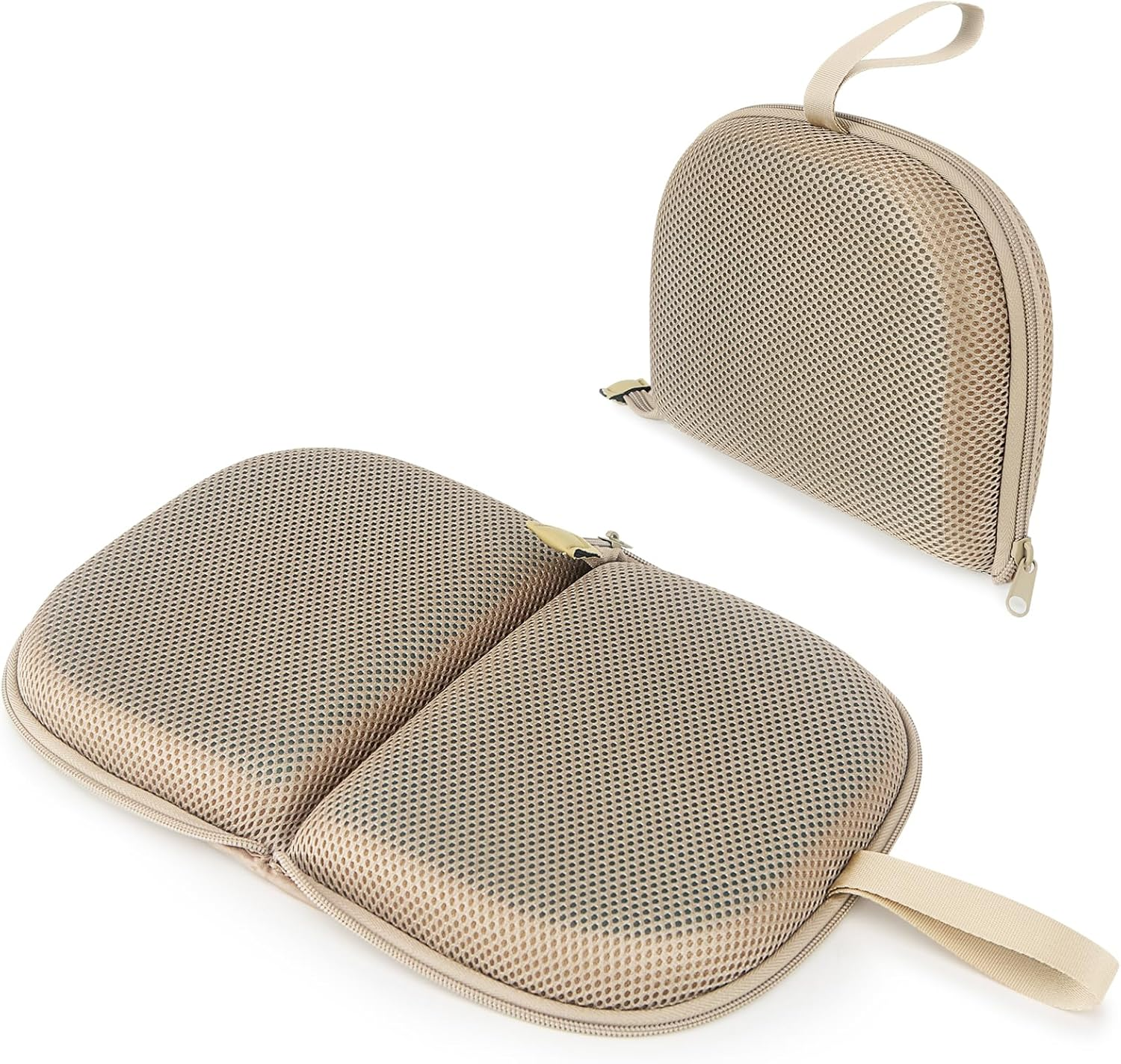 Small Foldable Gel Foam Seat Cushion for Travel 13.3" X 6.6", Foldable Gel & Memory Foam Travel Seat Cushion, Portable Chair Cushion with Handle, Portable(With Black Mesh Cover)