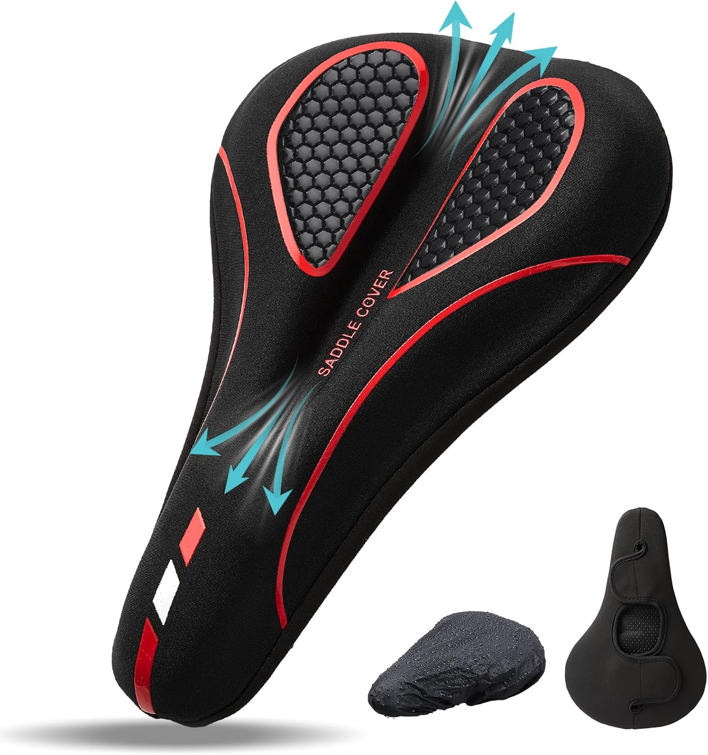 Bike Seat Cushion for Men & Women Comfort, Bike Cushion for Narrow Bike Seat, BMX, MTB & Road, Bicycle Seat Cushion Fit for Peloton, Spin and Stationary Bike, Indoor Outdoor Cycling