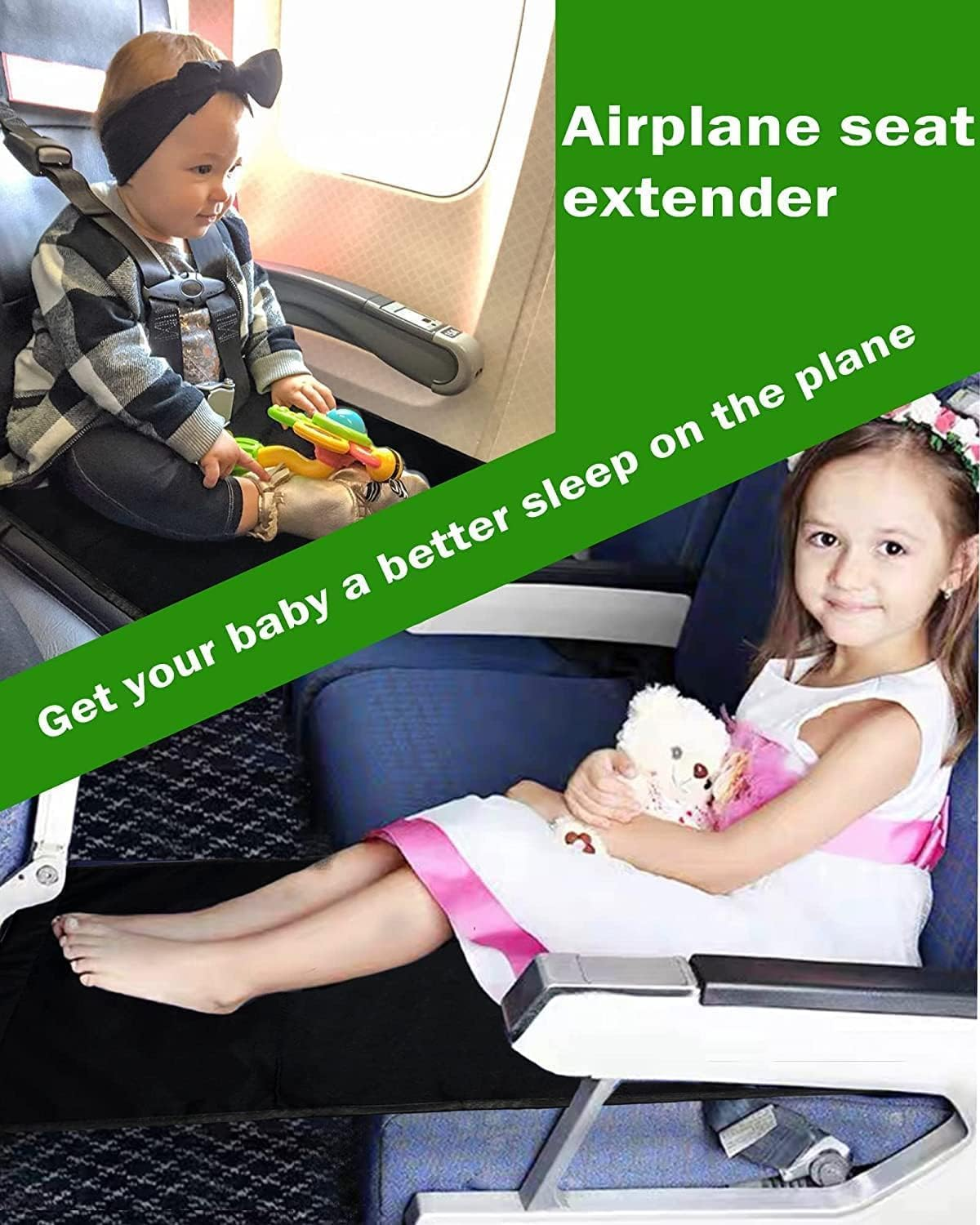TECHVIDA, Airplane Footrests for Kids, Airplane Seat Extensions, Portable Toddler Travel Equipment, Airplane Travel Accessories for Toddlers, image number 1