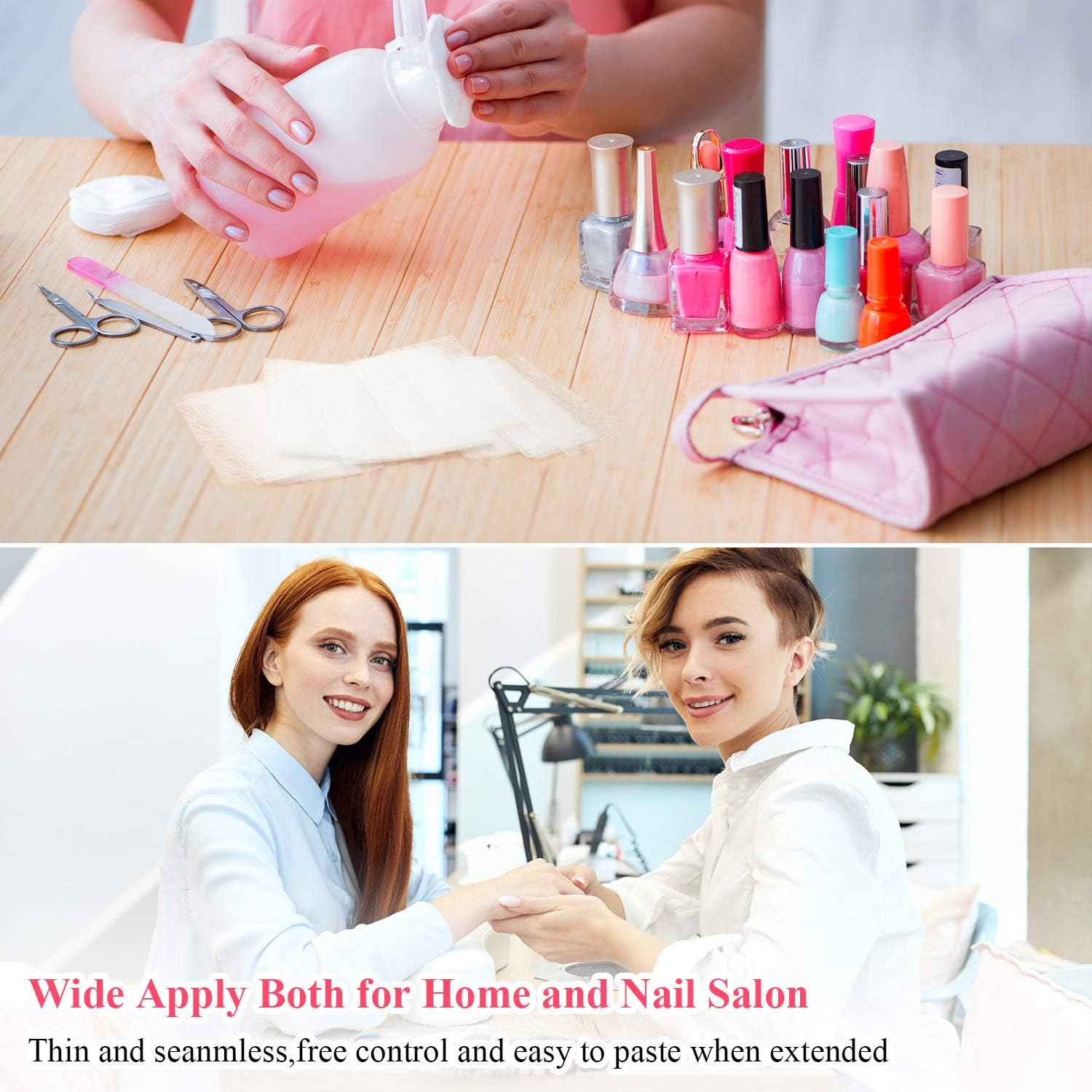 240 Pieces Nail Extension Silk Fiberglass Nail Wrap Non Woven Fiber Gel Nail Care Tool for Women DIY Nail Art Extension Accessories image number 2