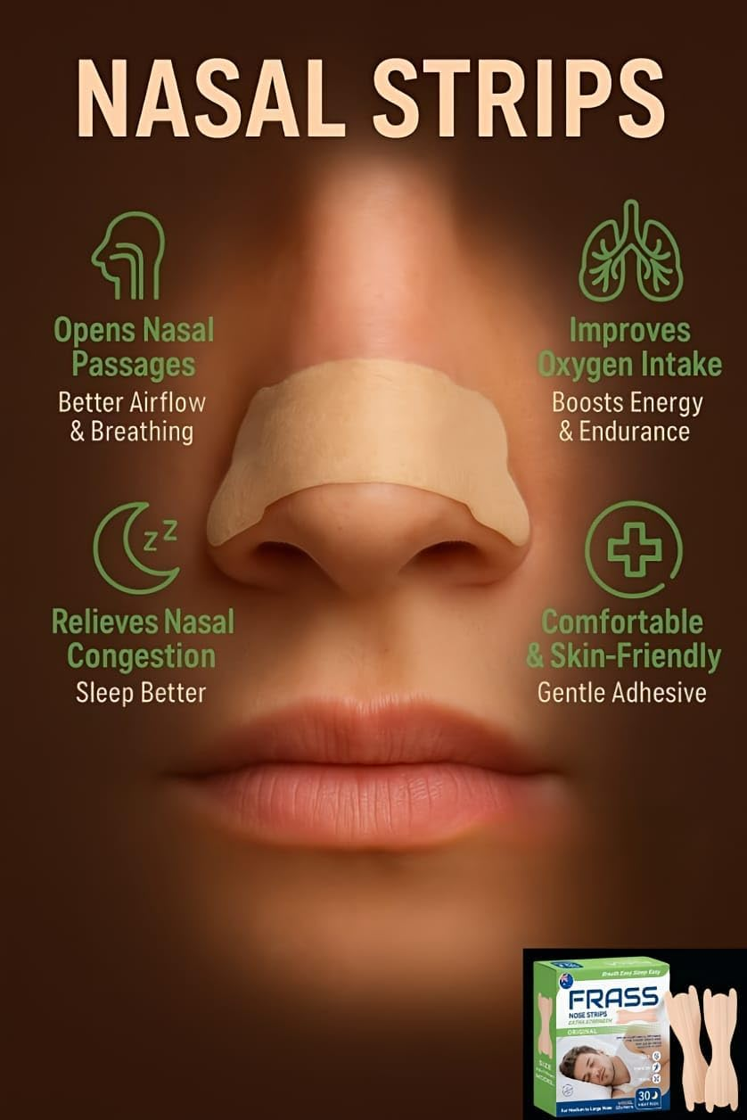 Nasal Strips for Better Breath &ndash; Comfortable Nose Strip for Sleeping, Exercise, Cycling & Hiking 50 Count (66Mm*19Mm) image number 2