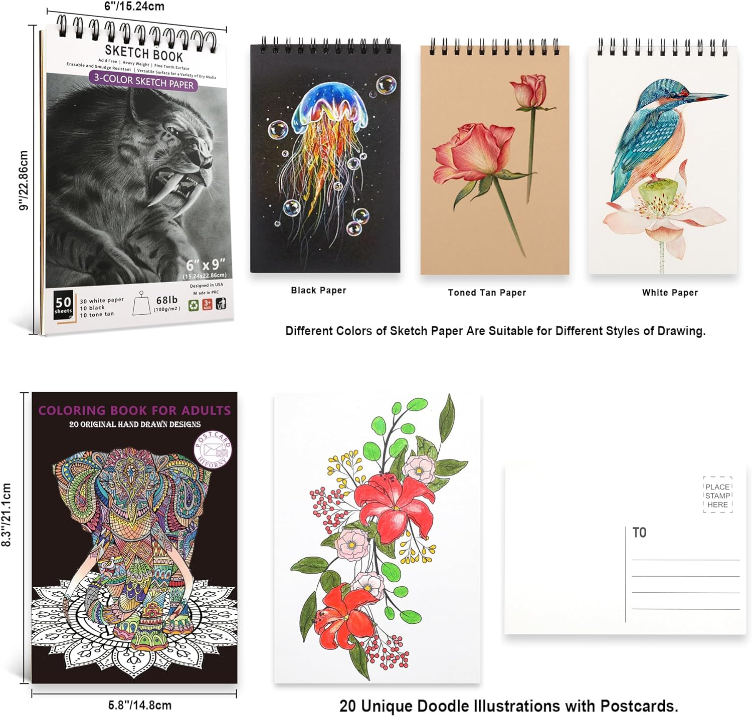 HIFORNY 130 Colored Pencils Set for Adults Coloring &ndash; 120 Colors Coloring Pencils with Extras,Artists Soft Core,Drawing Pencils Art Craft Supplies for Adults Beginners Kids image number 4