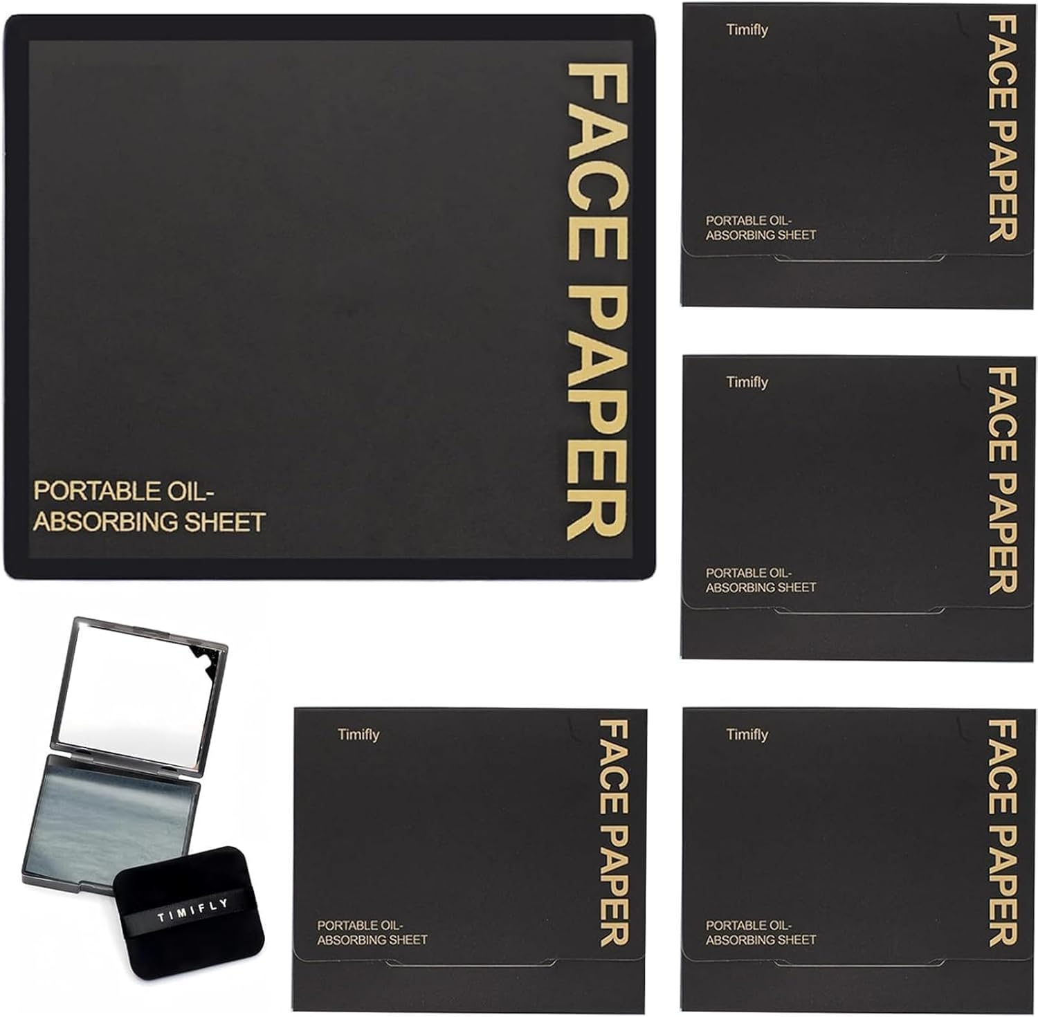 500 PCS Blotting Paper Face, Bamboo Charcoal Oil Absorbing Sheets, 500 Sheets with Portable Case, for Oily Skin Care, Quick Makeup Touch Up, Gym and Travel Essential image number 1