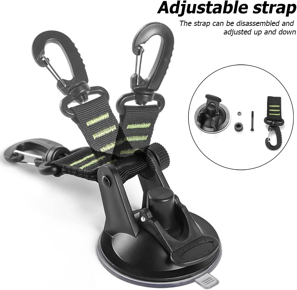 4PCS Heavy Duty Suction Cups with Hooks, Car Camping Tie down Tarp Accessory, Strong Power Viscous Silicone and Securing Hook, Universal for Car Awning, Boat, Camping Trap (Red) image number 6