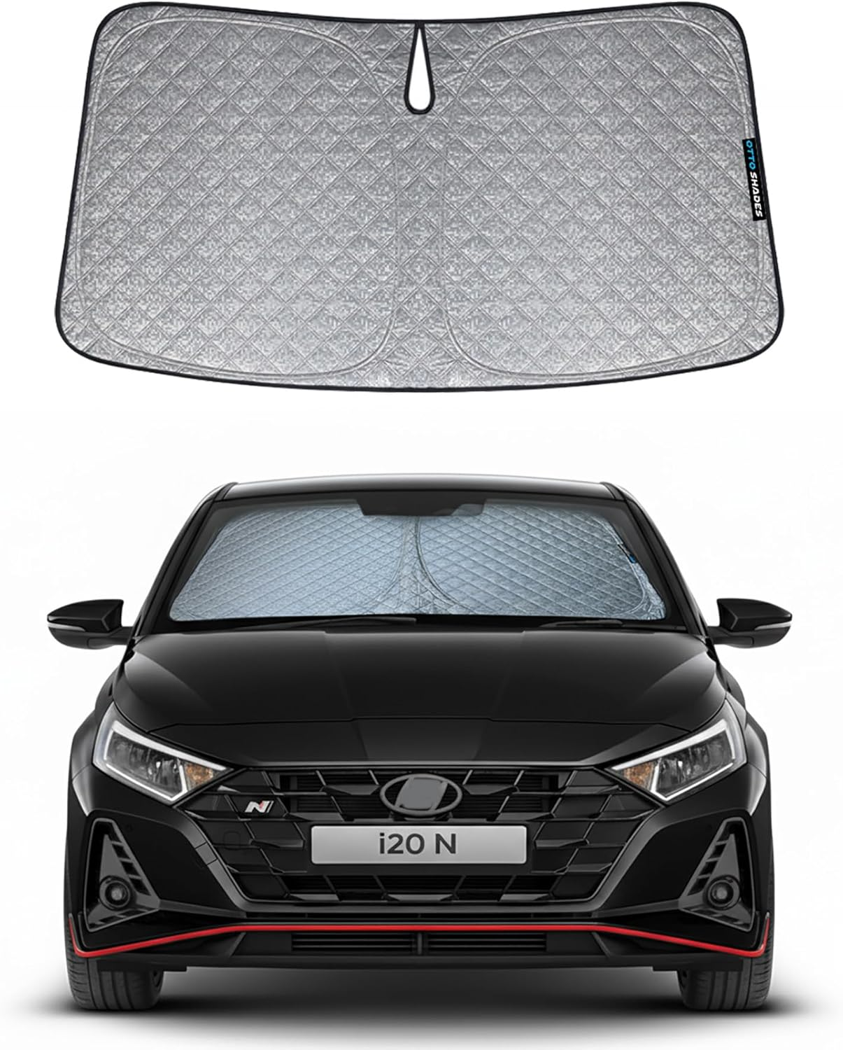 OTTO SHADES Patented Thick Windscreen Sunshade for Hyundai I20 2021-2026, 6-Layer Custom Fit, Maximum UV Protection & Heat Shield | Foldable Front Window Sunshade & Sun Visor Accessories image number 4