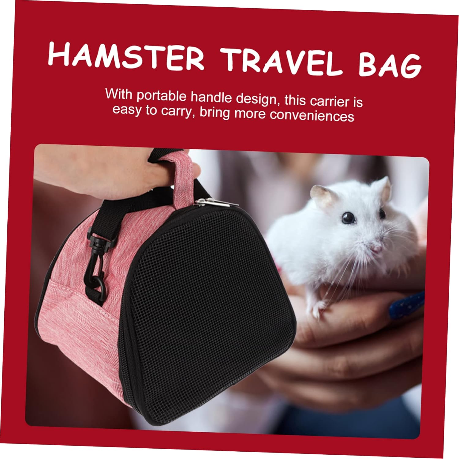 Ipetboom Pet Outing Bag Bunny Carrier Breathable Guinea Pig Travel Bag Travel Hamster Carrier for Hamster Outing image number 7