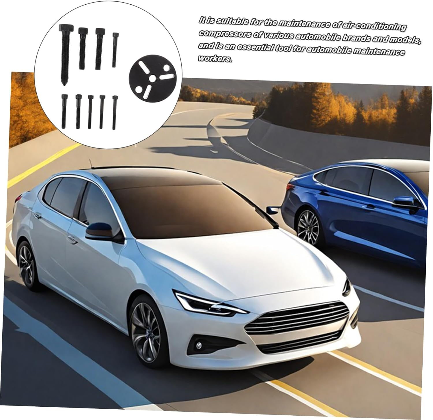 TOPPERFUN Air Conditioning Compressor Clutch Remover Puller Tool Kit for Car Truck Automotive Repair Includes Clutch Remover and Installer for Systems