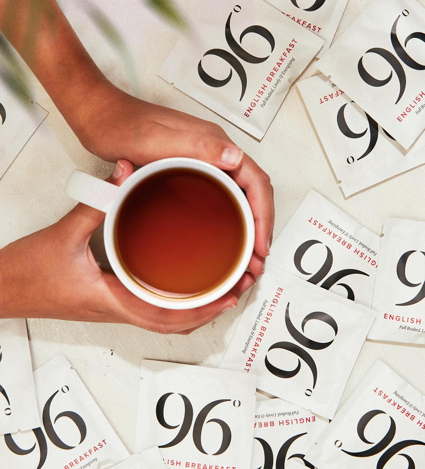 96&deg; English Breakfast Tea - 20 Pyramid Tea Bags X 3 Boxes, Individually Wrapped, Full Bodied, Everyday, Biodegradable Plant-Based Bags (60 Bags) image number 6