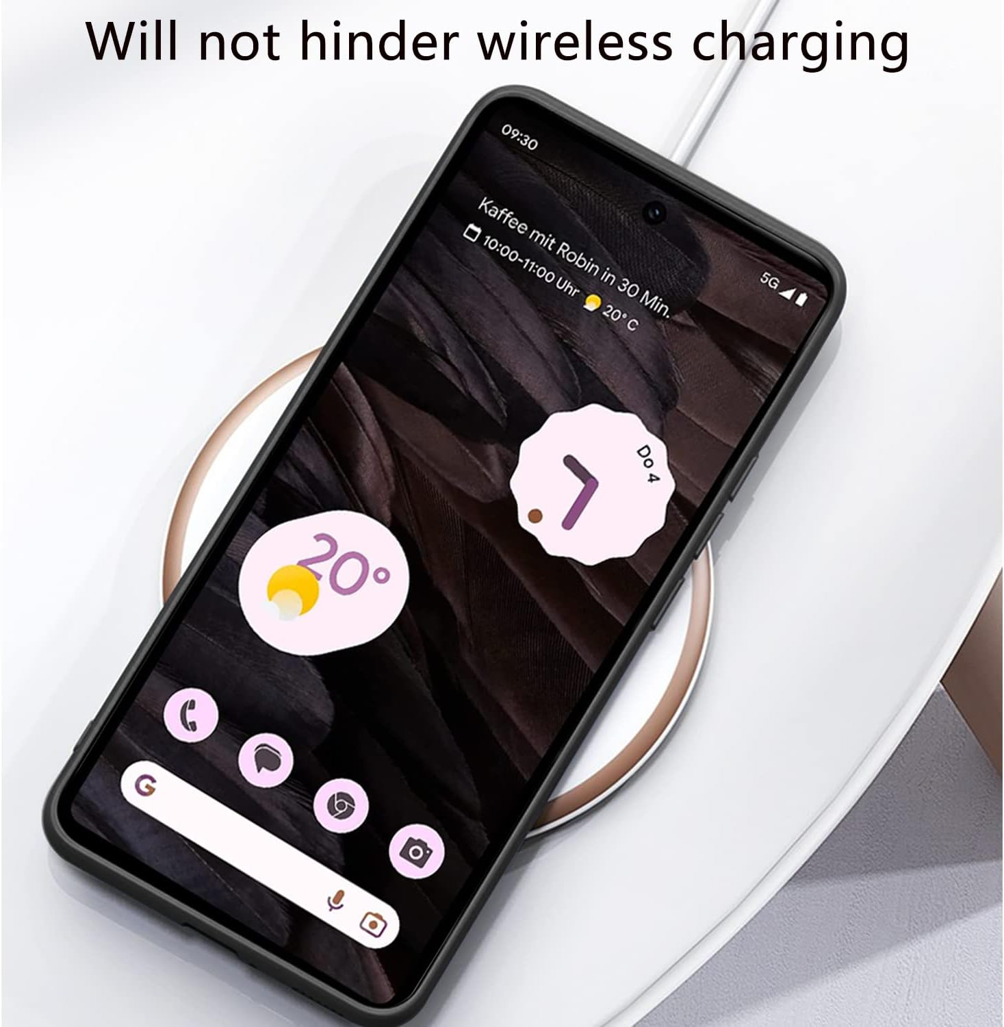 Puxssul for Google Pixel 7A 5G Case, Soft TPU Faux Leather Case, Extremely Lightweight Ultralight Camera Protection Leather Case for Google Pixel 7A 5G (Orange) image number 1