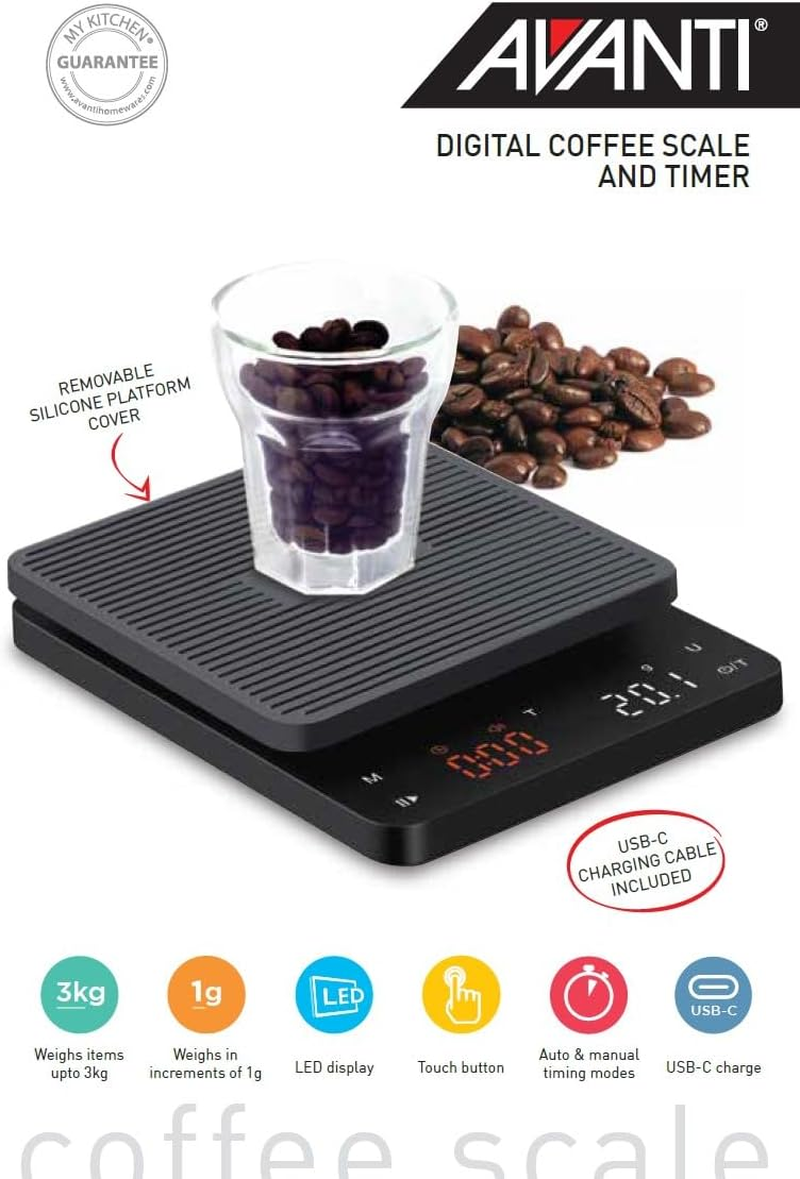 Avanti Digital Coffee Scale and Timer