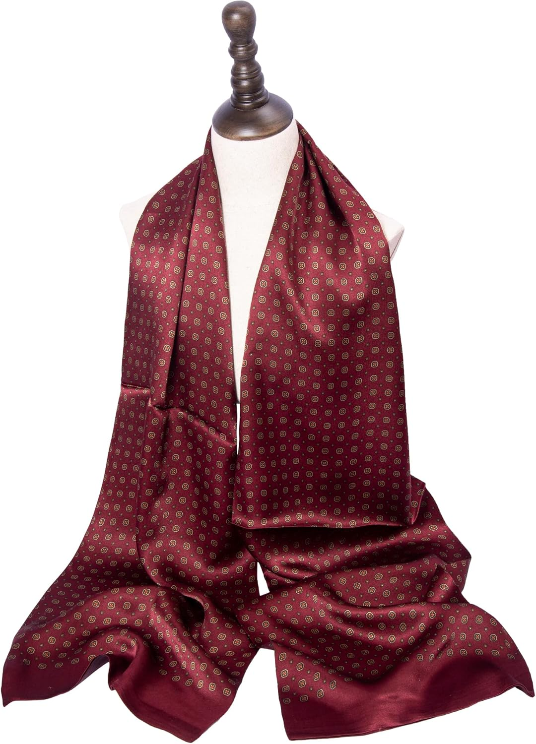 ASASILK Fashion Men Scarf,Luxurious Scarf for Men,Long Neck Scarf,Gift,11''X67'',Mulberry Silk Scarf for Men - Black And White image number 4