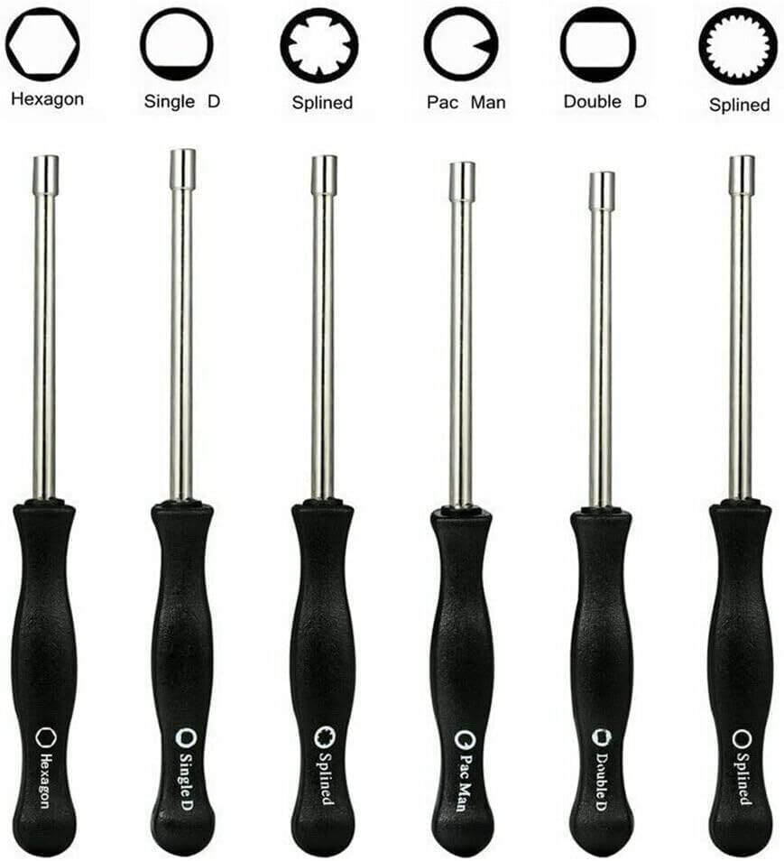 6 Pack Carburetor Adjuster Carburetor Tune-Up Adjustment Tool Included 21-Teeth Splined, 7-Teeth Splined, Pac Man, Single D, Double D, Hexagon Socket Replacement for Most 2 Cycle Engine image number 2