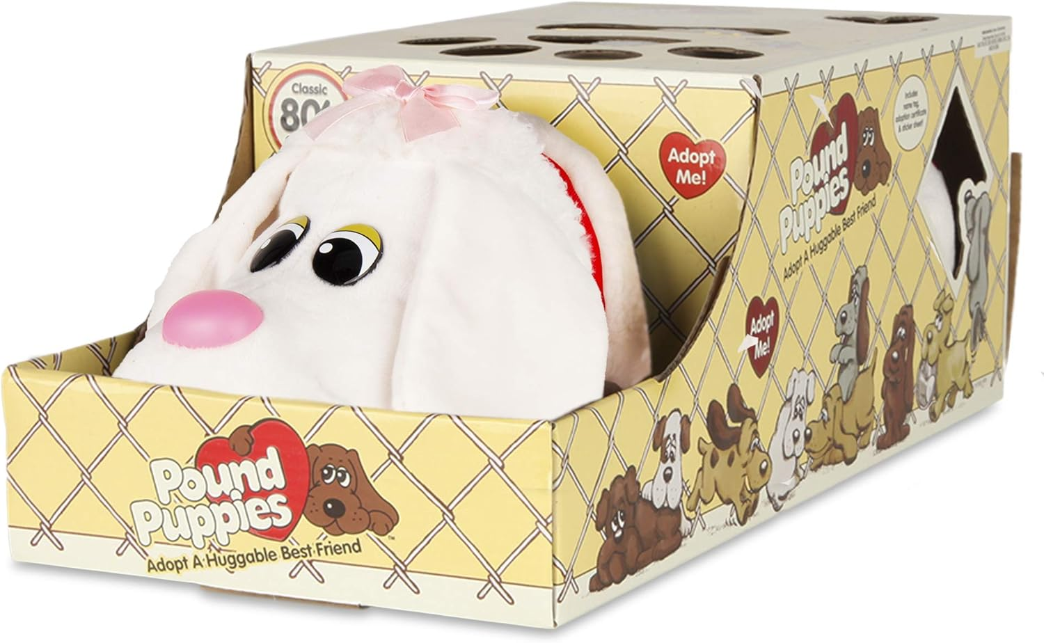 Pound Puppies Classic Stuffed Animal Plush Toy - Great Girls & Boys - 17" - White Poodle (Amazon Exclusive) image number 4