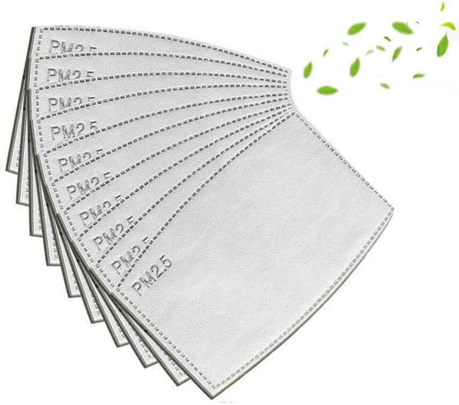 50Pcs 5 Layers PM2.5 Activated Carbon Filter Replaceable anti Haze Filters, Protective Mouth Filter for Outdoor image number 4
