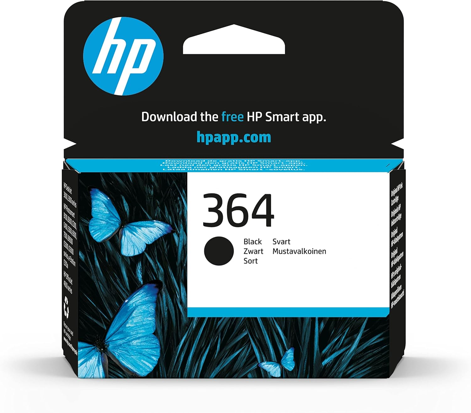 HP CB316EE 364 Original Ink Cartridge, Black, Single Pack - Standard, Yellow image number 7