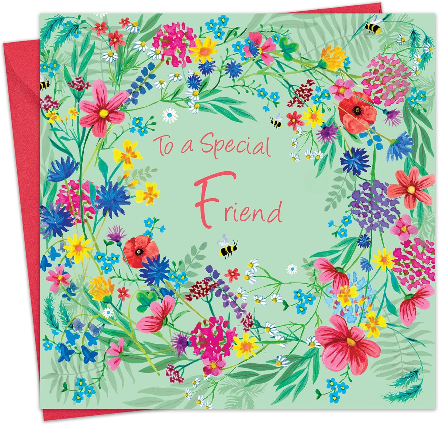 Twizler Friend Birthday Card Female - Wildflowers Floral - Womens Special Best Friend Birthday Card for Her Adult image number 4
