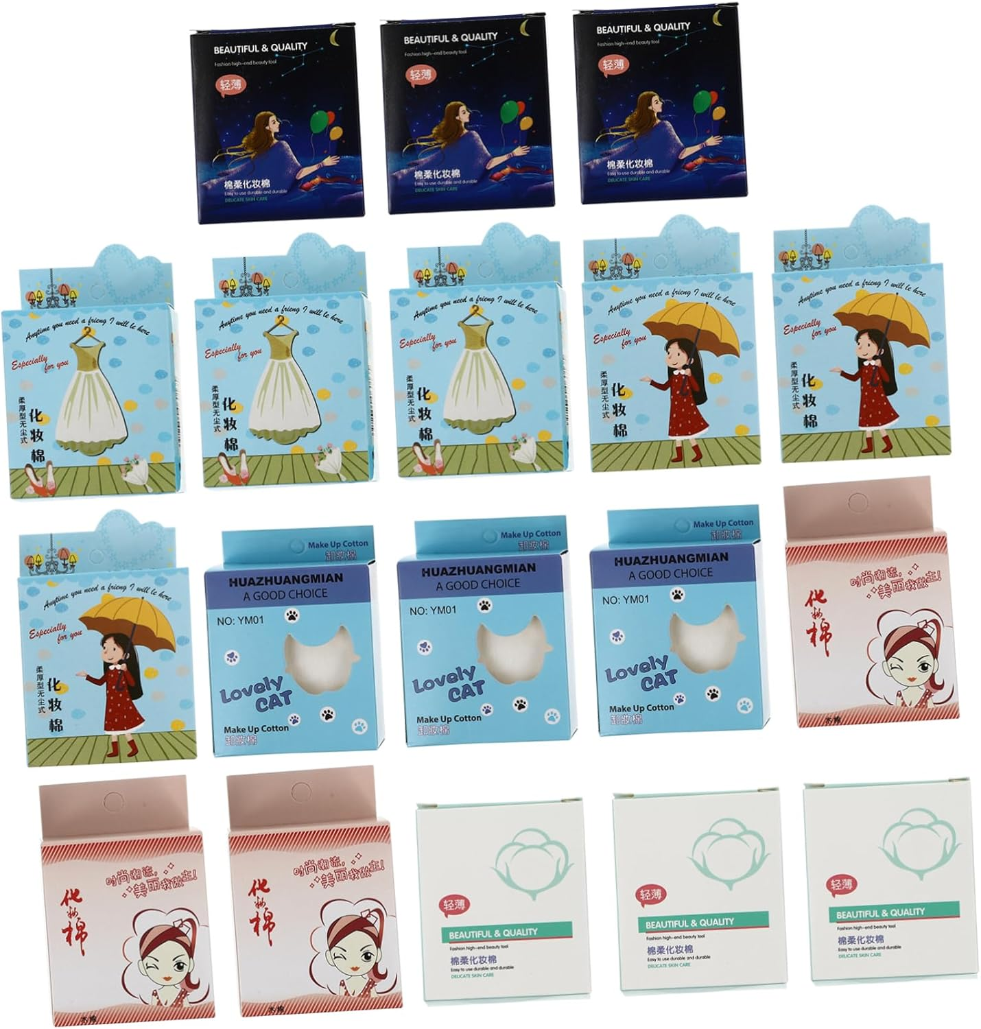 Healeved Cotton Makeup Removal Pads Gentle Cleansing Makeup Sponge Exfoliating Gentle Skin for Daily Use