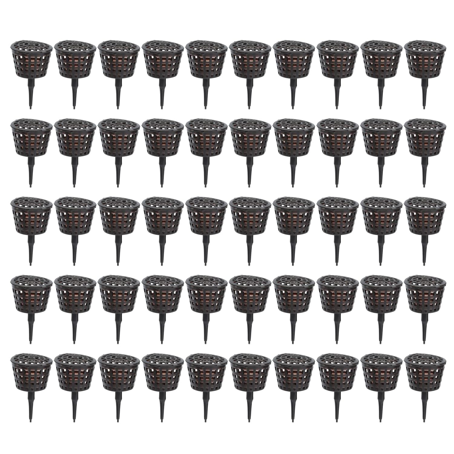 Alvinlite Fertilizer Basket Fertilizer Mesh Baskets Planting Nutrition Cups with Cover Garden Fertilizers with Lid for Osmocote Orchid Bonsai Flower Plant(50Pcs) image number 4