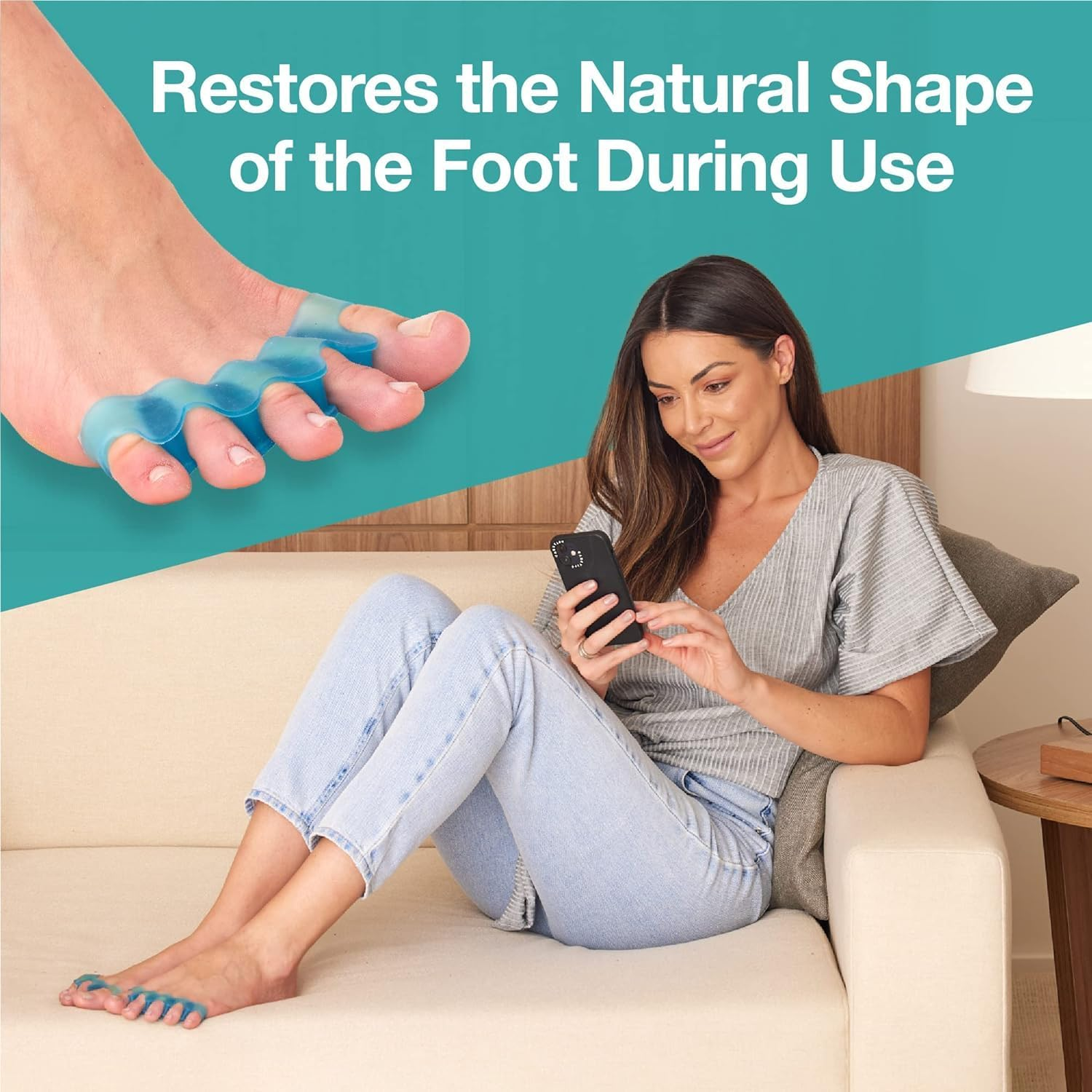 10 Pcs Gel Toe Separator, Toe Spacers, Toe Stretcher, Toe Corrector for Bunion Relief, Yoga Toes, Hammer Toe, Hallux Valgus