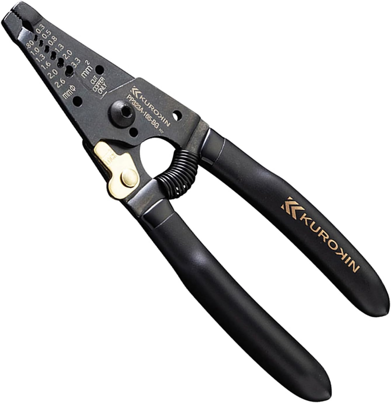 Fujiya PP323A-165-BG Wire Stripper a Type, 6.5 Inches (165 Mm), Black Gold, Spring Included image number 4