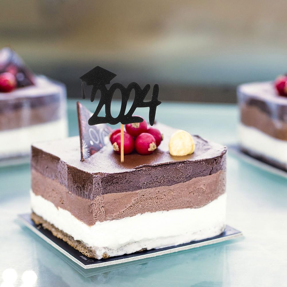 Totority Decorate 20Pcs Graduation Flag Appetizer Picks Graduation Party Decor Dessert Picks Graduation Toppers Graduation Congrats Pick Graduation Caps Topper Cake Pull the Flag Paper image number 5