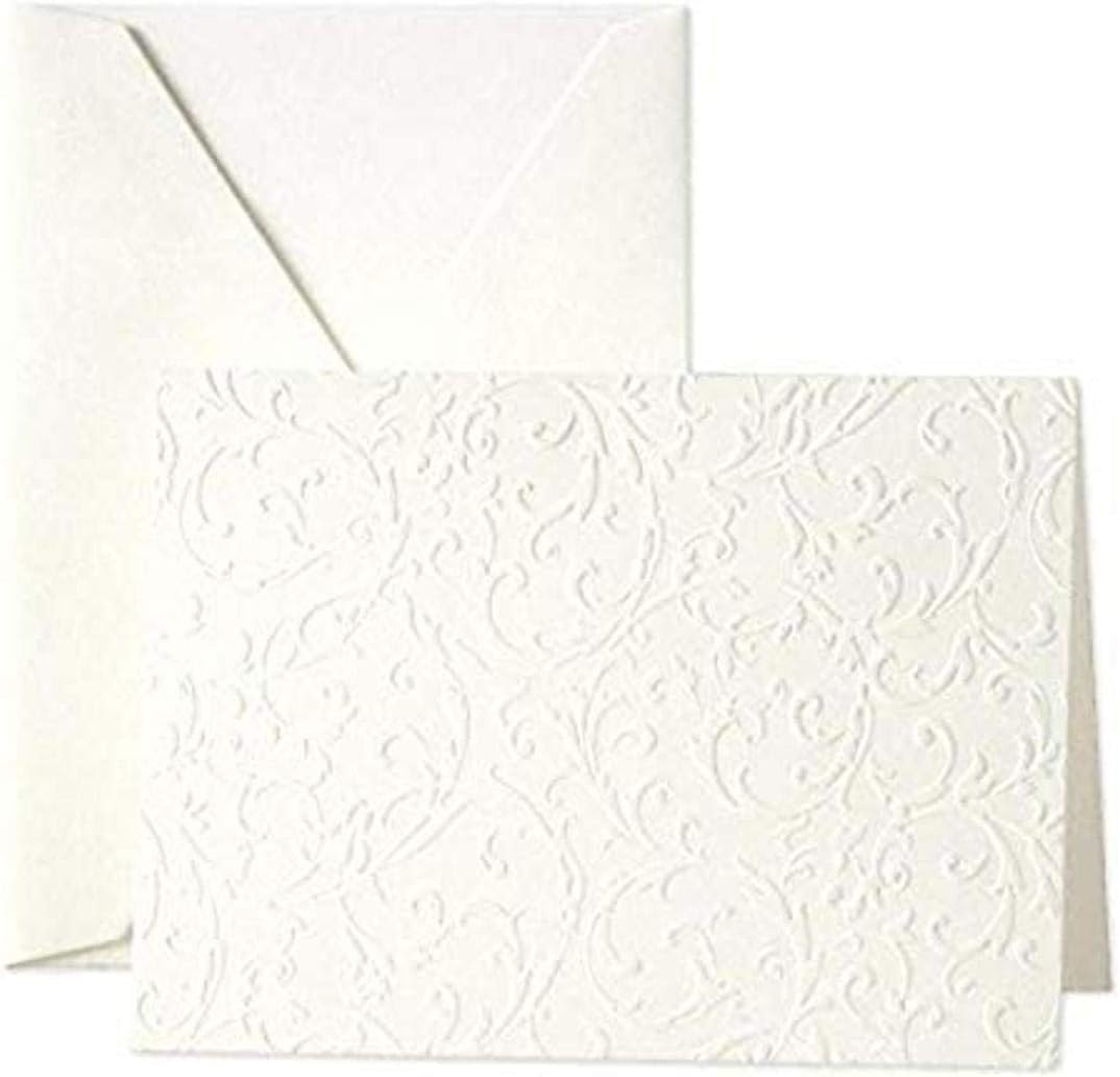 Crane & Co. Blind Embossed Pearl White Notes (CF1162)