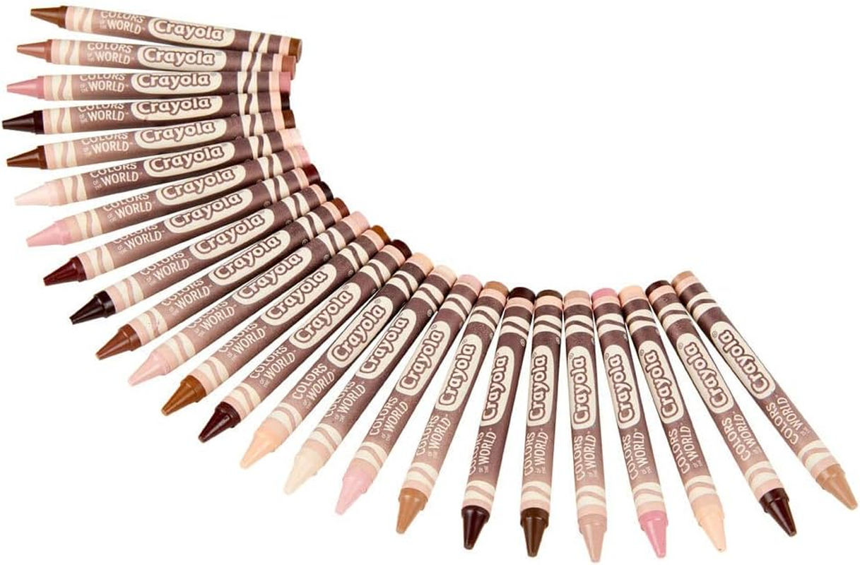 CRAYOLA 24Ct Colors of the World Crayons, Representing People of the World, Skin Tone Colours, Perfect for Colouring Books, Multi, 24 Count (Pack of 1), 520108 image number 4