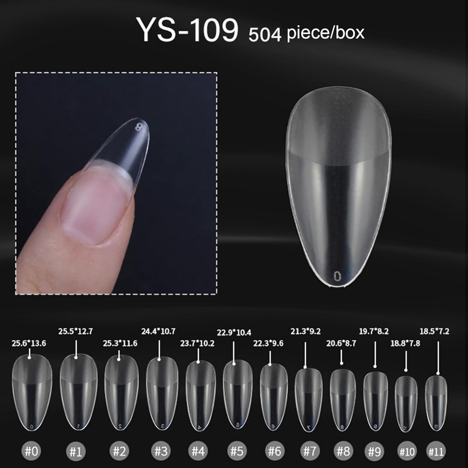 Labymos 504Pcs Nail Tips Quick Exion Press on False Nails Tips Mani Nail Art Mani image number 2