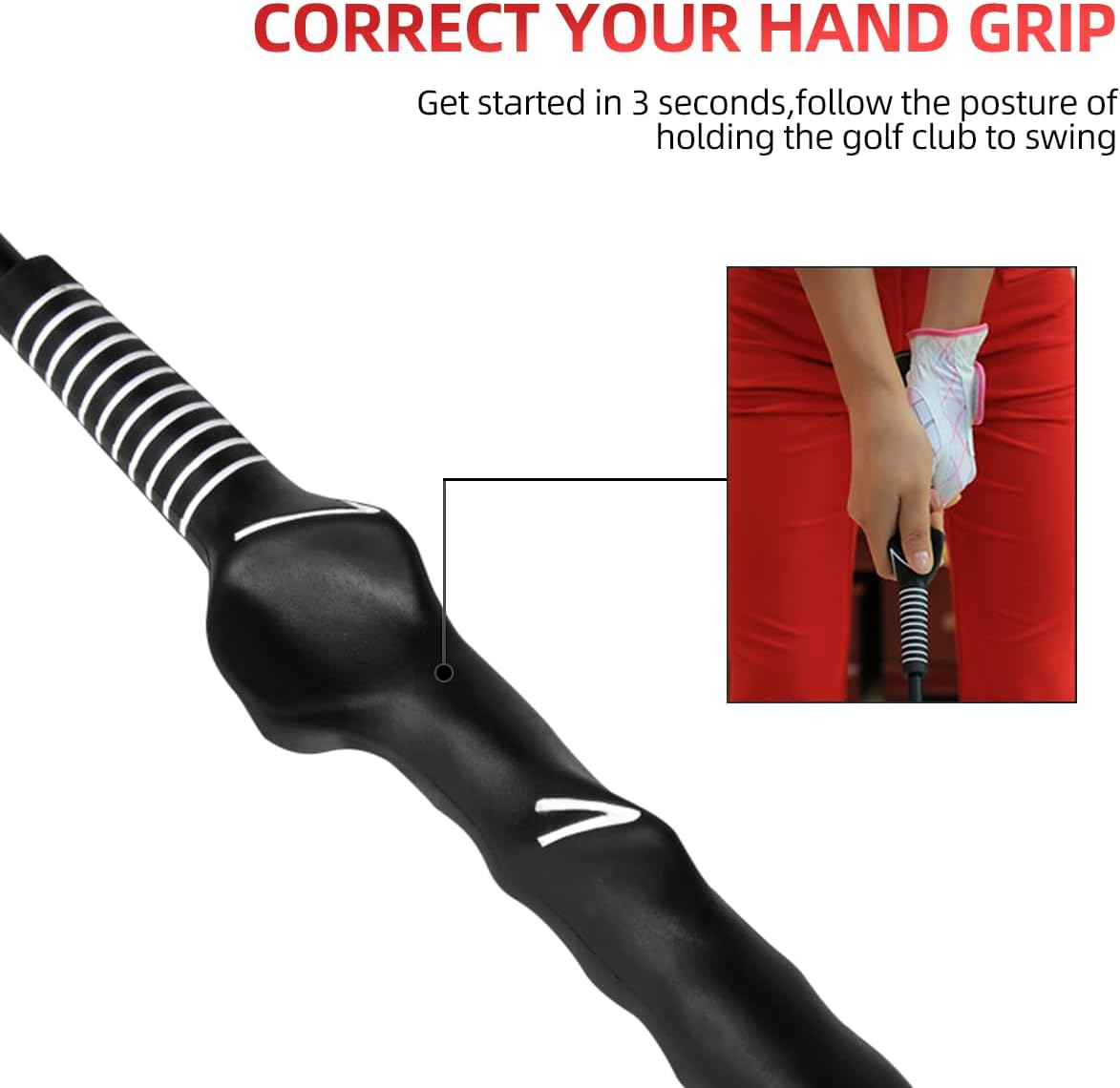 Golf Swing Trainer Stick Rhythm Corrector Trainer Aid Golf Practice Stick for Strength Flexibility and Tempo Training Golf Accessories Indoor Outdoor Adjustable image number 1