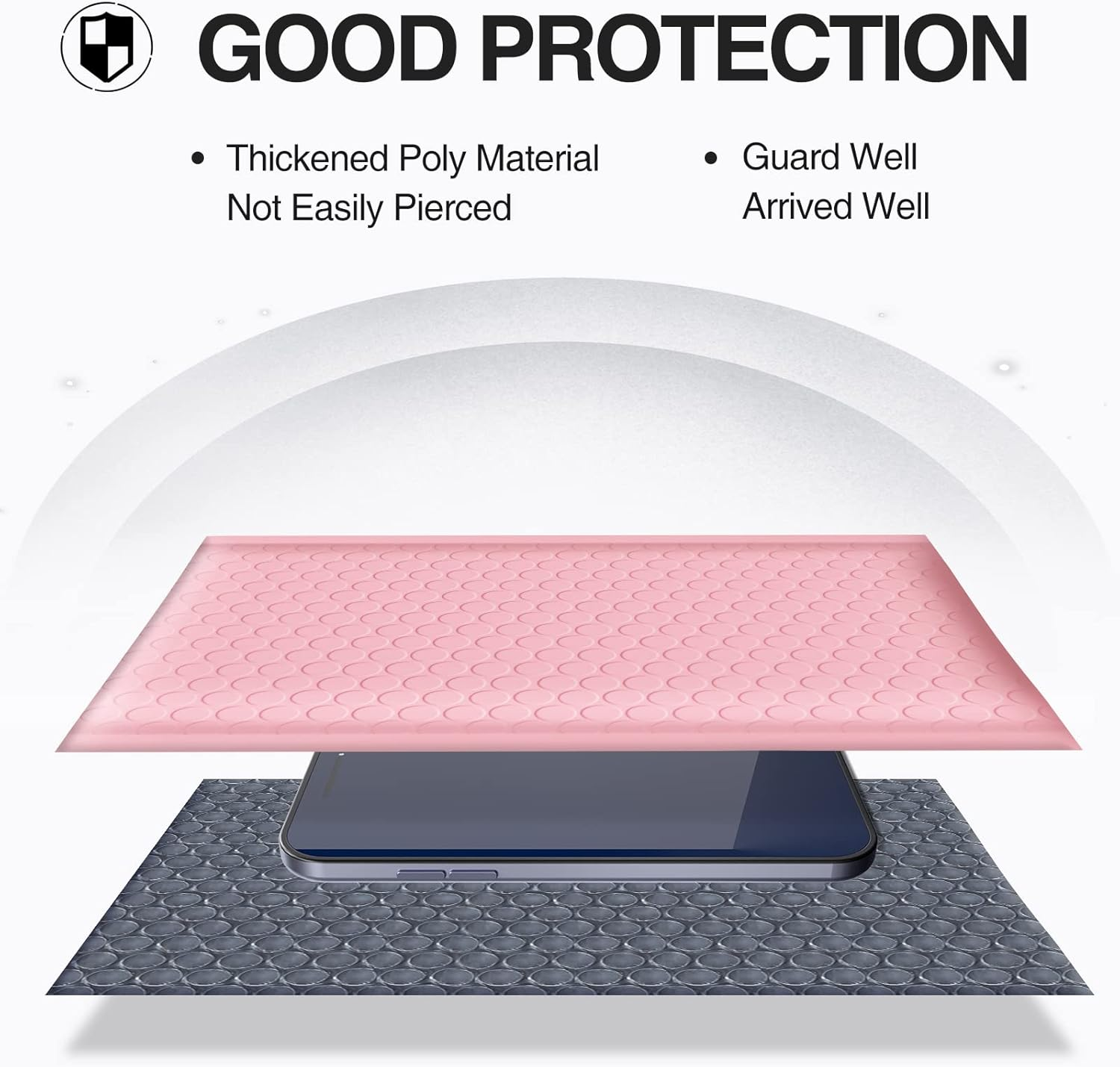 UCGOU 6X10" Light Pink Bubble Mailers Padded Envelopes Shipping Bags 25Pcs image number 4